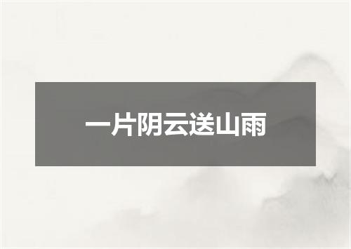 一片阴云送山雨