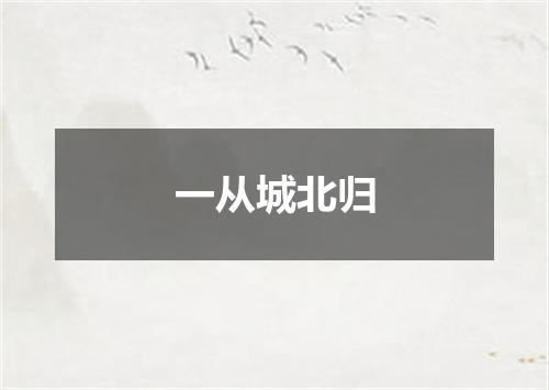 一从城北归