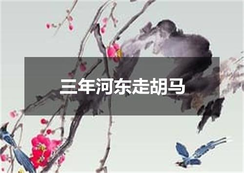 三年河东走胡马
