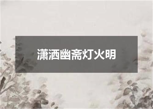 潇洒幽斋灯火明