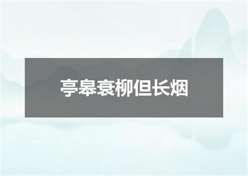 亭皋衰柳但长烟