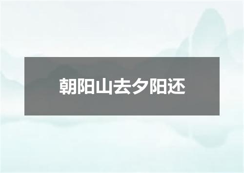 朝阳山去夕阳还