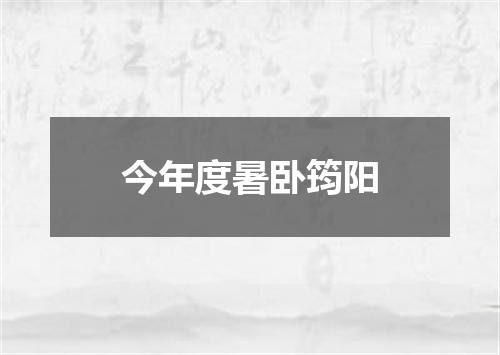 今年度暑卧筠阳