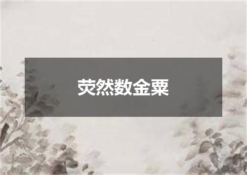 荧然数金粟