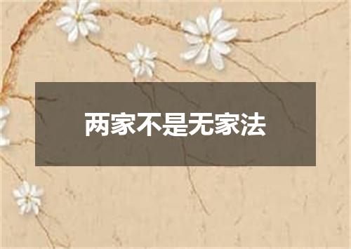 两家不是无家法