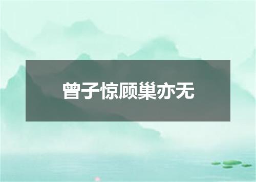 曾子惊顾巢亦无