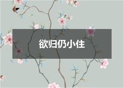欲归仍小住