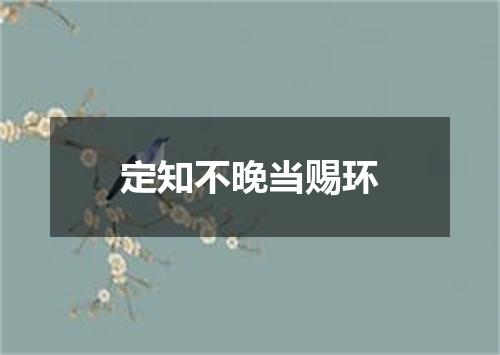 定知不晚当赐环