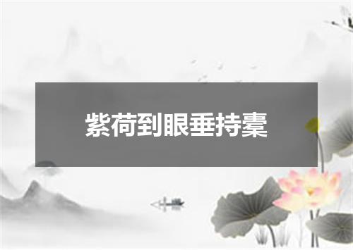 紫荷到眼垂持橐