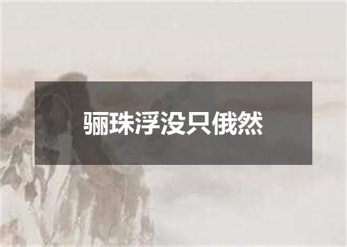 骊珠浮没只俄然
