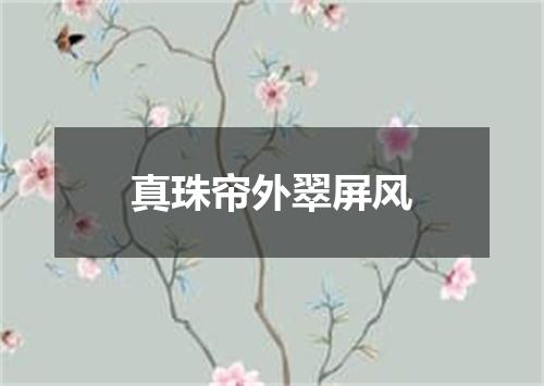 真珠帘外翠屏风