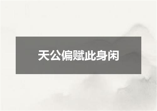天公偏赋此身闲