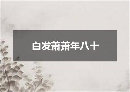 白发萧萧年八十