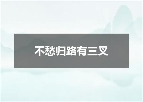 不愁归路有三叉