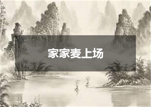 家家麦上场