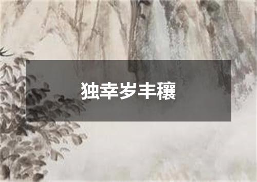 独幸岁丰穰