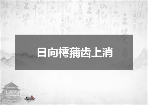日向樗蒱齿上消