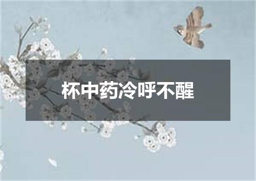 杯中药冷呼不醒