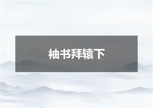 袖书拜辕下