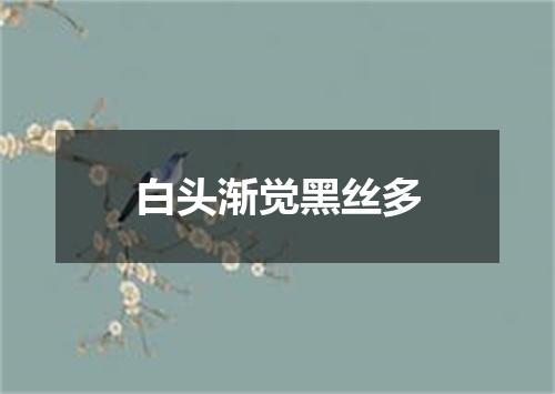 白头渐觉黑丝多