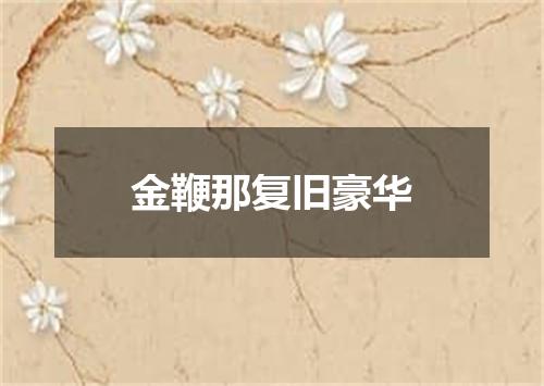 金鞭那复旧豪华