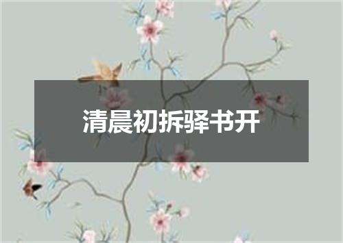 清晨初拆驿书开