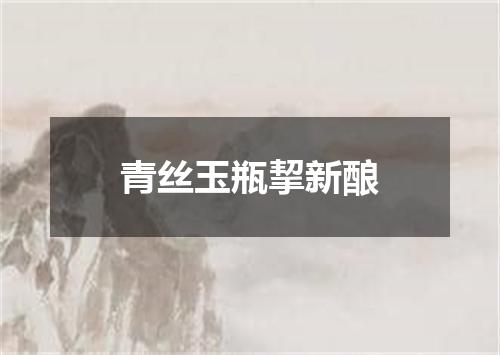 青丝玉瓶挈新酿