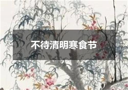不待清明寒食节