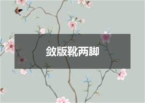 敛版靴两脚