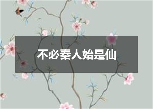 不必秦人始是仙