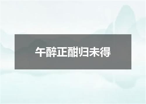 午醉正酣归未得