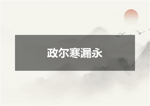 政尔寒漏永