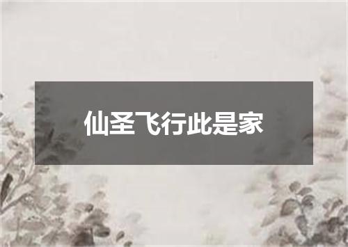 仙圣飞行此是家