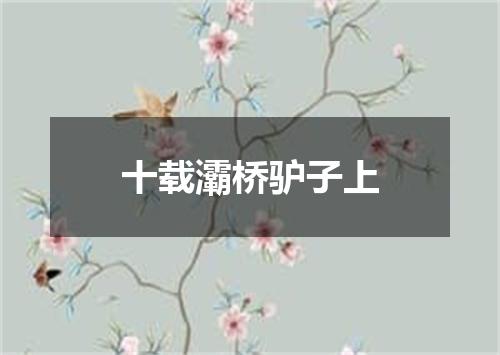 十载灞桥驴子上