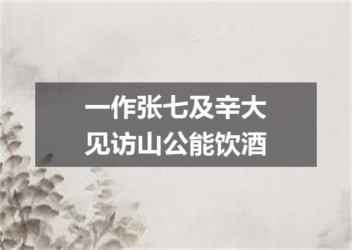 一作张七及辛大见访山公能饮酒