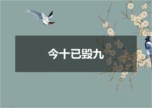 今十已毁九