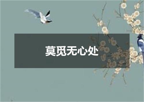 莫觅无心处