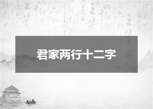 君家两行十二字
