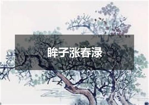 眸子涨春渌
