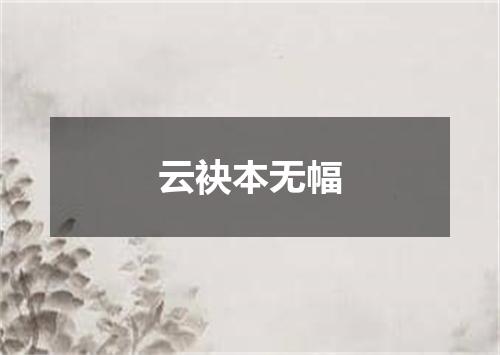 云袂本无幅