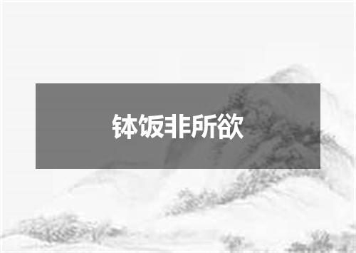 钵饭非所欲