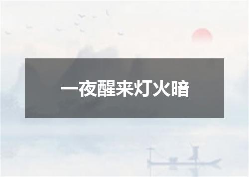一夜醒来灯火暗