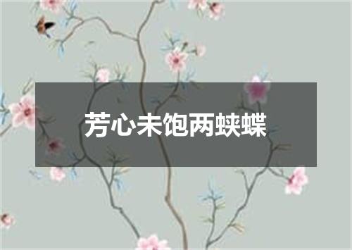 芳心未饱两蛱蝶