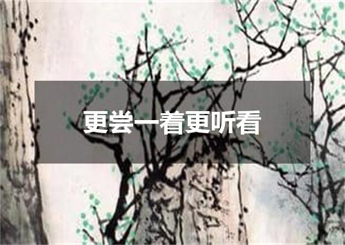 更尝一着更听看