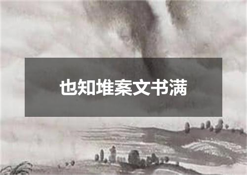 也知堆案文书满