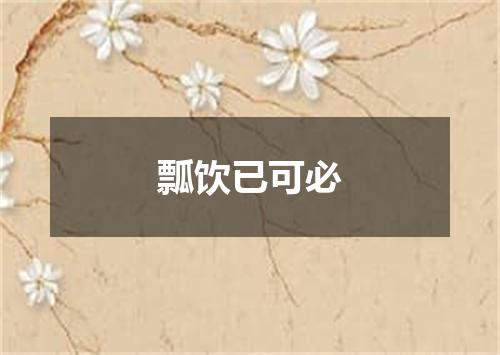 瓢饮已可必