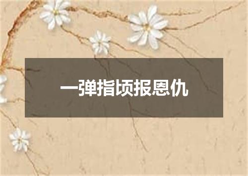 一弹指顷报恩仇