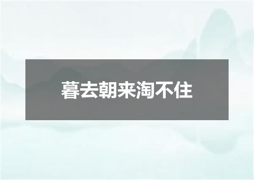 暮去朝来淘不住