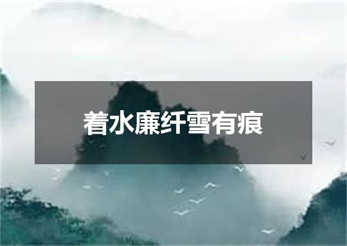 着水廉纤雪有痕