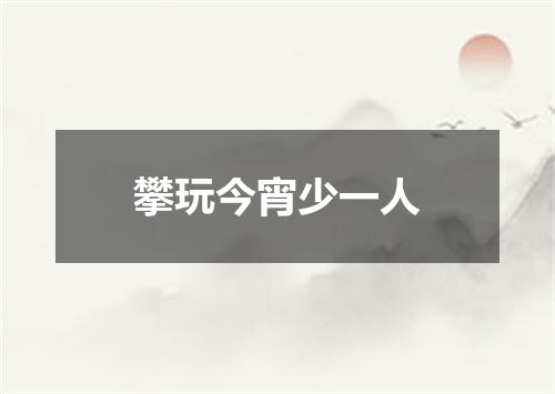 攀玩今宵少一人